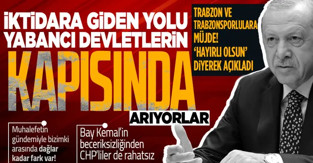 Son dakika: Başkan Erdoğan'dan Trabzonsporlulara müjde!