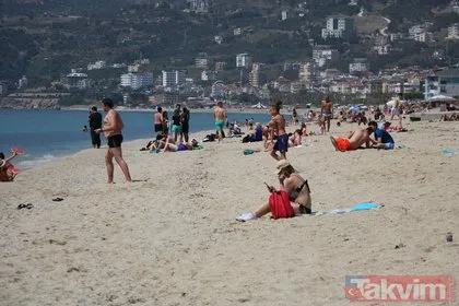 Alanya’da hava sıcaklıkları yükseldi! Plajlar doldu