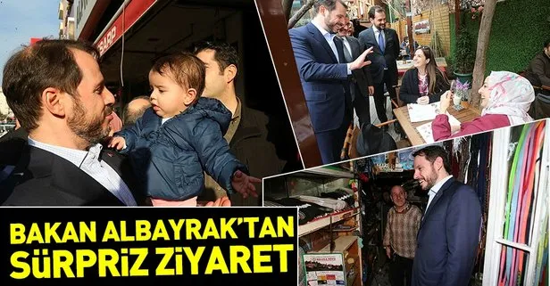 Bakan Albayrak'tan Üsküdar'da esnaf ve halka ziyaret