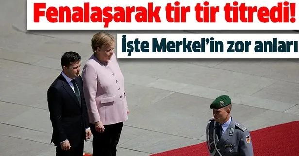 Angela Merkel Ukrayna’da resmi tören sırasında fenalaştı