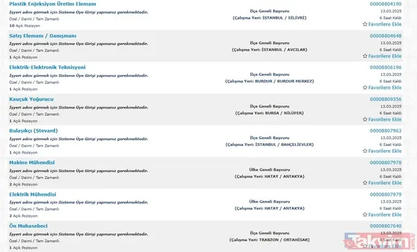 İlkokul, ortaokul ve lise mezunları başvurabilir! Türkiye genelinde 81 İlde 18.252 personel alımı - 2