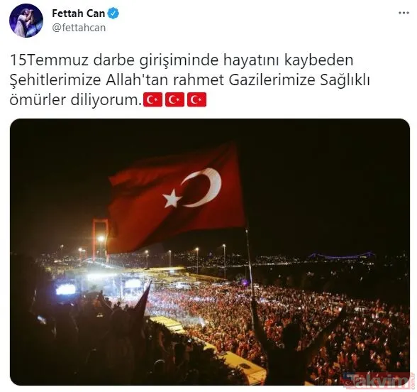 Ünlü isimler 15 Temmuz şehitlerini unutmadı! "Bağımsızlık ve milli duruş, şehitlerimizin ve gazilerimizin en büyük emaneti" - 12