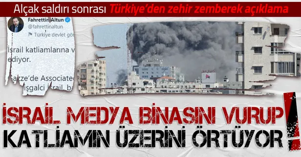 Canlı yayında katliam! İsrail savaş uçakları Associated Press ve Al-Jazeera'nın ofisinin de olduğu binayı yerle bir etti