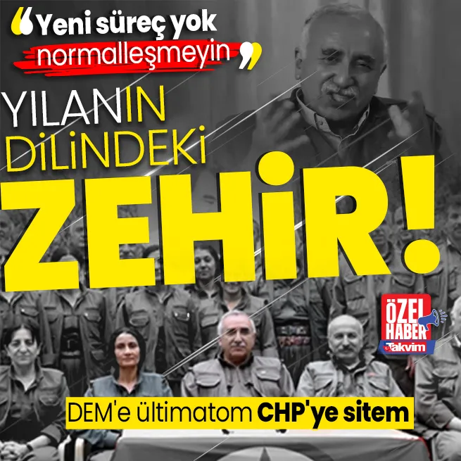 DEMe uzatılan el Kandili panikletti! Elebaşı Murat Karayılan CHPye veryansın edip sabotaja başladı... Yeni süreç yok, normalleşmeyin