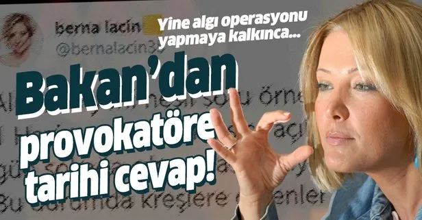 Aile, Çalışma ve Sosyal Hizmetler Bakanı Zehra Zümrüt Selçuk’tan provokatör Berna Laçin’e tarihi cevap!