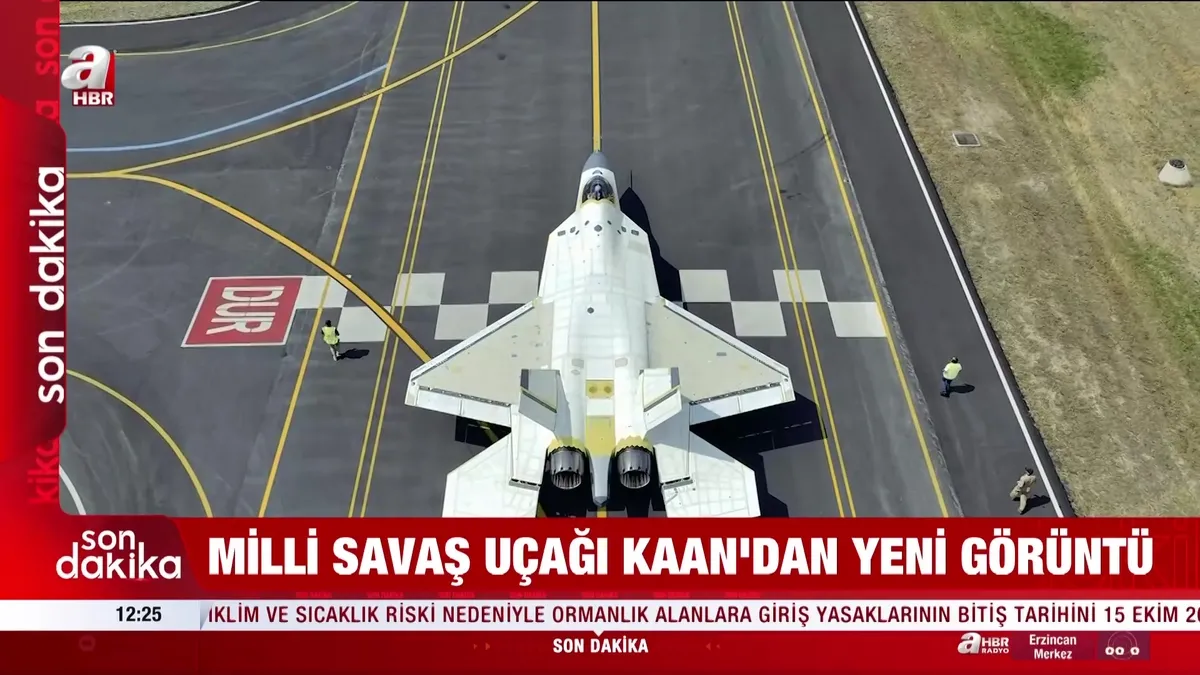 Türkiye'nin gururu KAAN piste çıktı! Taksi testi kamerada
