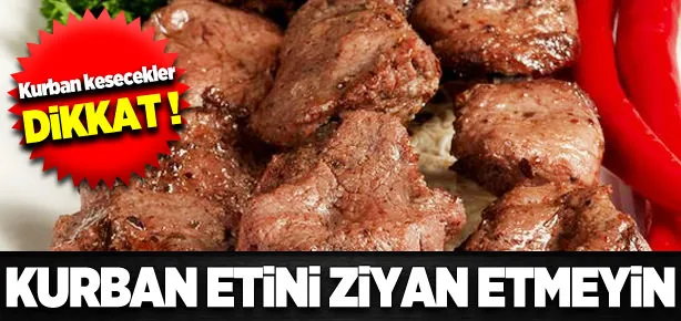 Kurban kesecekler dikkat!