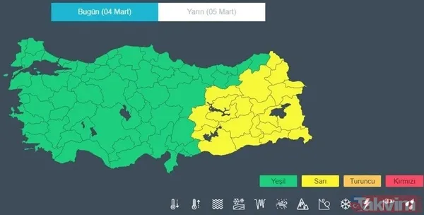 HAVA DURUMU | Meteoroloji'den sağanak yağış uyarısı! Harita paylaşıldı | 4 Mart 2023 hava durumu - 8