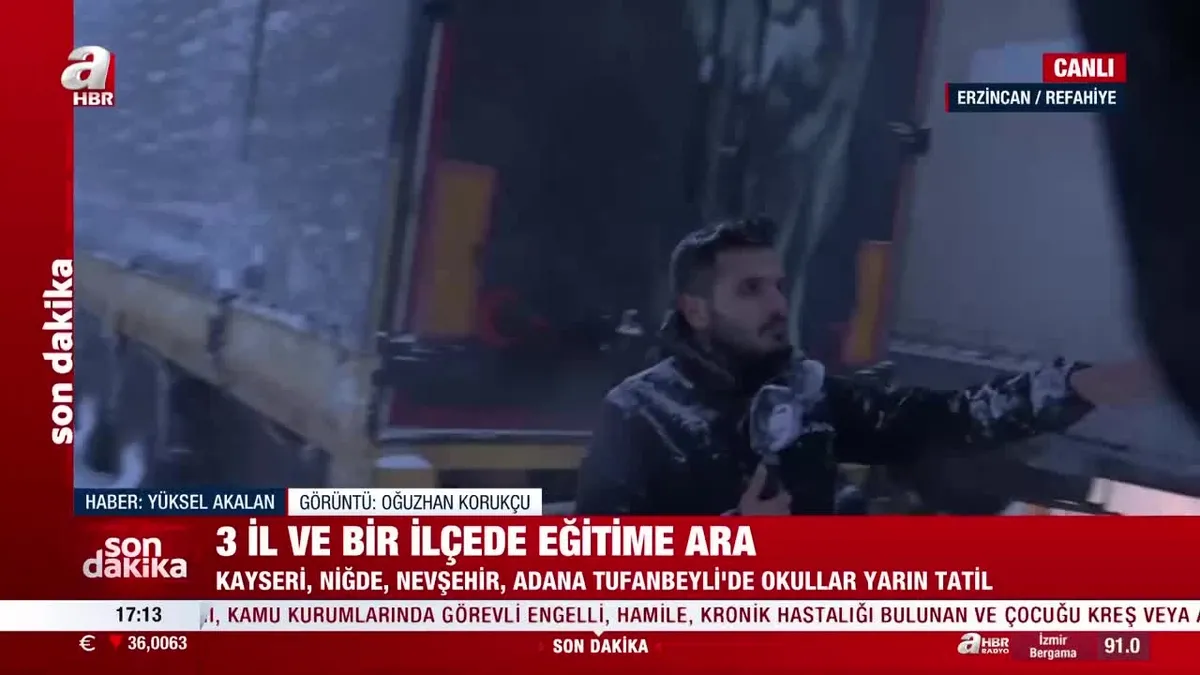 3 ilde eğitime kar engeli!