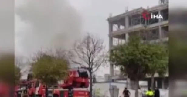 Ataşehir'de işçilerin kaldığı konteynerde yangın!
