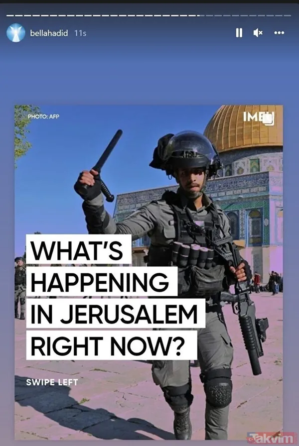 Instagram'dan sansür üstüne sansür! Ünlü model Bella Hadid'in 'Filistin' paylaşımları engellendi... - 7