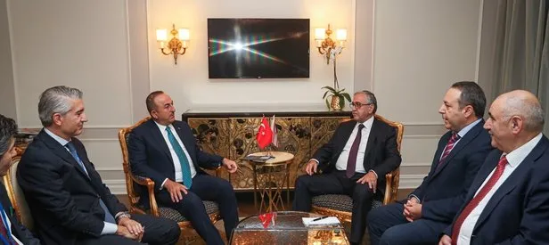 Çavuşoğlu, KKTC Cumhurbaşkanı ile görüştü