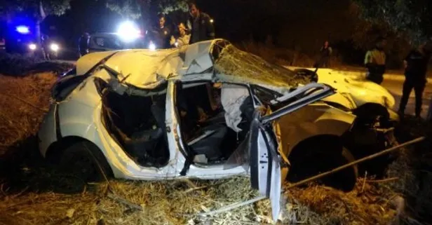 İzmir'de ehliyetsiz genç sürücünün kullandığı otomobil takla attı: 1 ölü, 2 yaralı