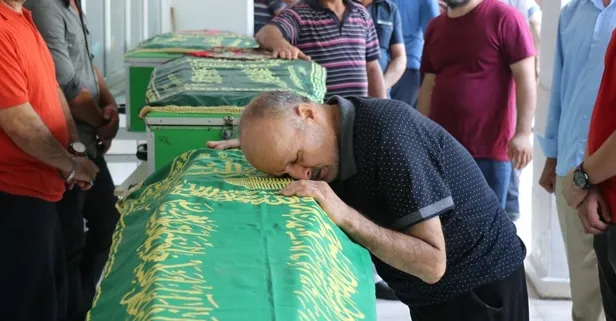 Bir aile kazada yok olmuştu! Gözyaşları arasında son yolculuklarına uğurlandılar