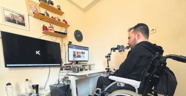 15 yıl önce felç geçiren Cem pes etmedi yerli Hawking oldu