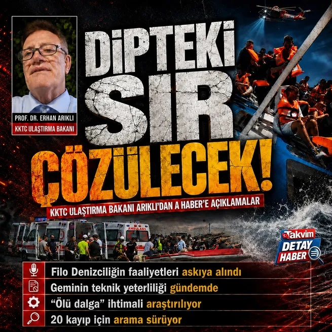KKTC Ulaştırma Bakanı açıkladı: Deniz faciasında ölü dalga ihtimali araştırılıyor