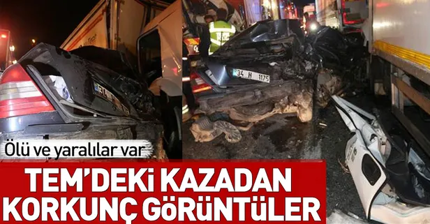 TEM’deki kazadan korkunç görüntüler