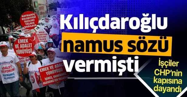 11 gündür Bolu’dan Ankara’ya yürüyen işçiler CHP’nın kapısına dayandı! Kılıçdaroğlu namus sözü vermişti