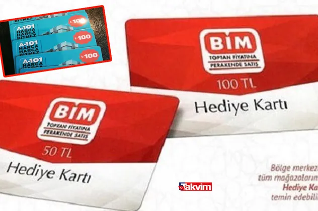 BİM - A101 hediye kartı nasıl alınır? 50 TL, 100 TL BİM A101 hediye çeki, sanal çek nereden alınabilir?