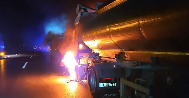 Seyir halindeki tankerde başlayan yangın ormanlık alana sıçradı: Bazı ağaçlar zarar gördü