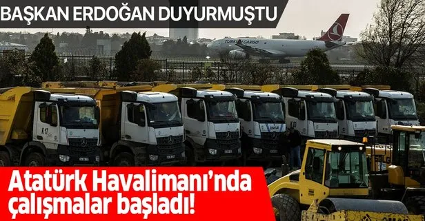 Son dakika: Başkan Erdoğan duyurmuştu... Atatürk Havalimanı’nda hastane çalışmaları başladı