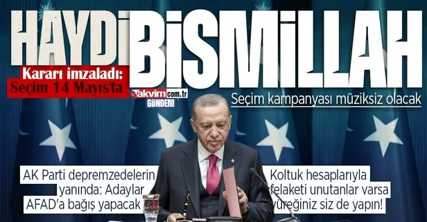 Son dakika: Türkiye 14 Mayıs’ta sandık başında! Başkan Recep Tayyip Erdoğan kararı imzaladı