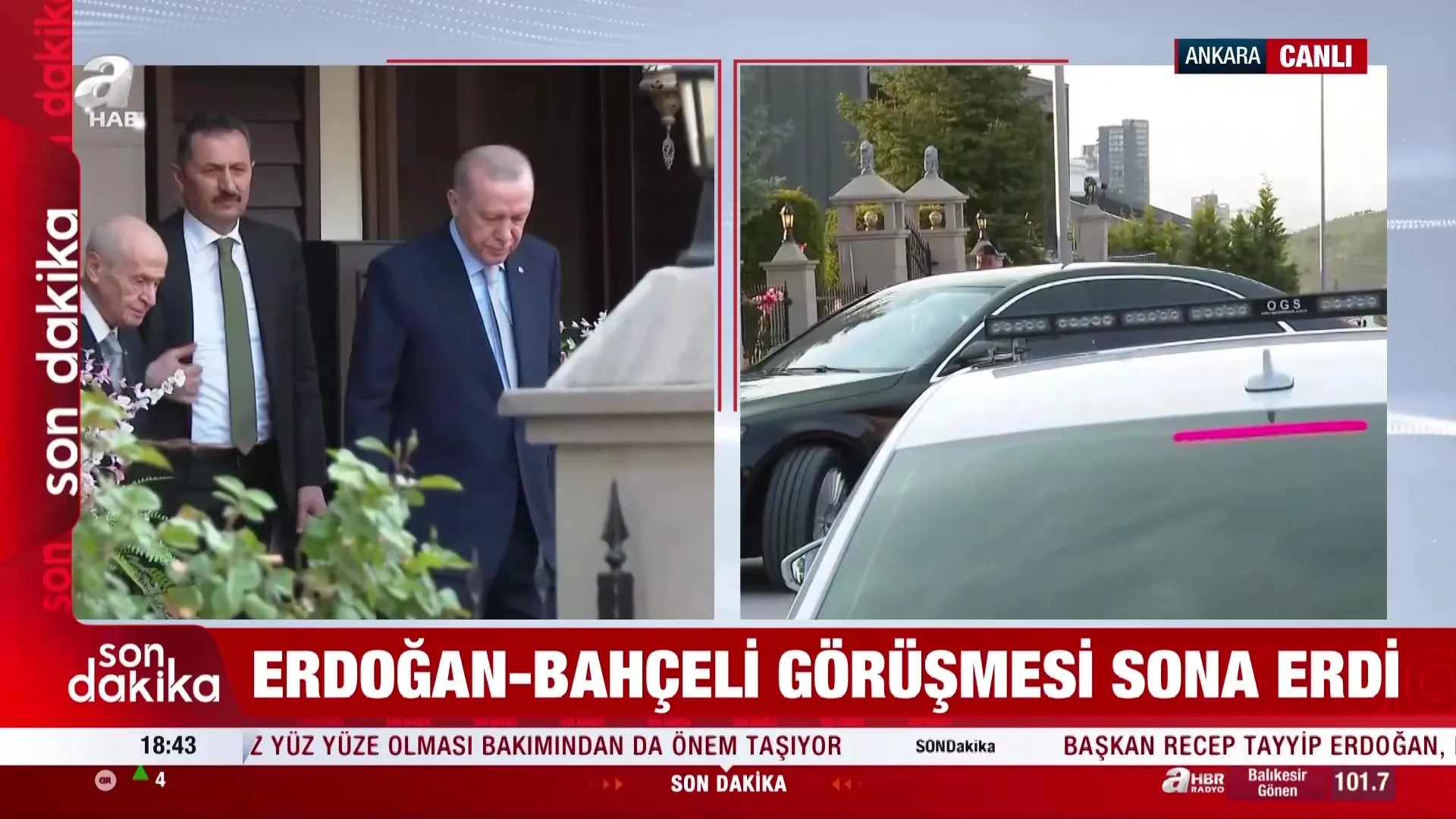 Erdoğan - Bahçeli görüşmesi sona erdi!