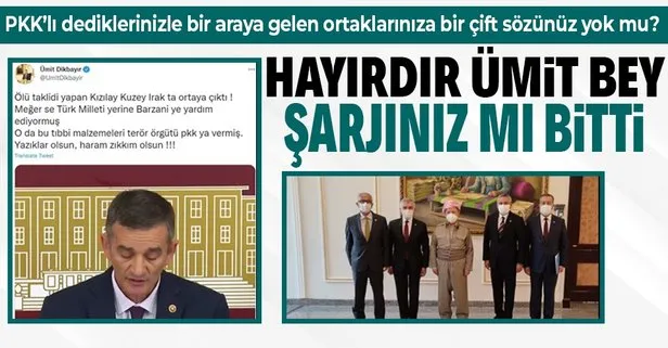 Barzani için PKK’ya yardım ediyor diyen İP’li Ümit Dikbayır CHP’nin ziyaretine ses çıkaramadı
