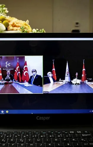 Son dakika: AK Parti, CHP ve MHP ile video konferans aracılığıyla bayramlaştı