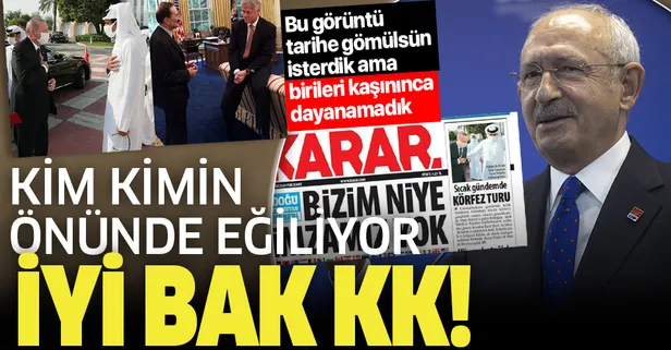 CHP lideri Kılıçdaroğlu'nun "Erdoğan Katar Emiri Temim'in önünde eğildi" yalanına AK Parti'den görüntülü yanıt!