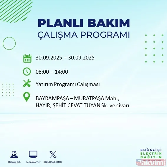 İstanbul’un 23 ilçesinde elektrikler kesilecek! 30 Eylül 2025 BEDAŞ kesinti listesi - 42