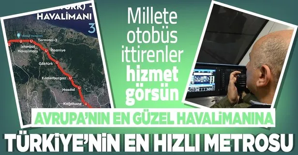 İstanbul Havalimanı metrosuna kavuşuyor! İstanbul Havalimanı-Gayrettepe Metro Hattı’nda test sürüşü yapıldı