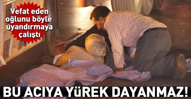 Konya’da motosiklet kazasında yaşamını yitiren gencin annesi uyandırmaya çalıştı