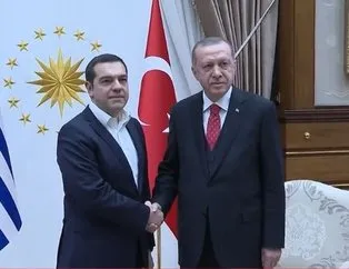 Başkan Erdoğan ile Çipras görüşmesinden ilk görüntü