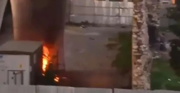 Haliç Metro Köprüsü altında korku dolu anlar: Trafo patlayınca yangın çıktı