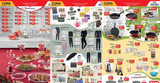 29 Aralık BİM'de Cuma günü indirimleri! 5 aktüel ürünler kataloğu yayımlandı! Kapaklı tencere, 6'lı kase, servis tabağı, fırın seti...