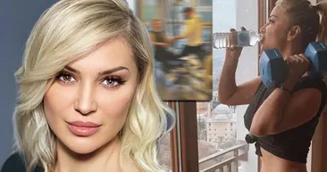 Songül Karlı taytını çekti spora kaldığı yerden devam etti! İç çamaşırsız spor pozlarının ardından oğlundan tepki almıştı...