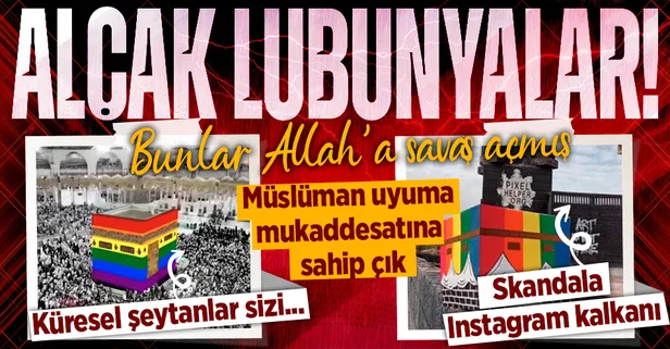 LGBT'li sapkınlardan büyük alçaklık! İslam'ı ve Müslümanları hedef aldılar: Kabe-i Münevvere'yle ilgili skandal tasvir
