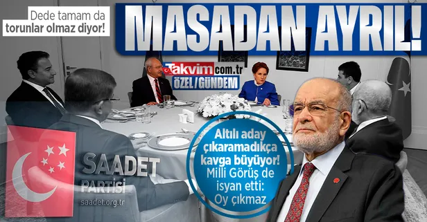 Saadet Partisi tabanı isyan etti! 6'lı masaya adaylık kavgasına bir darbe de Haymana'dan: "Aday Milli Görüş'ten olmazsa destek vermeyiz"