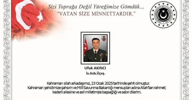 Şehidimiz var! Pençe-Kaplan operasyonu bölgesinden acı haber