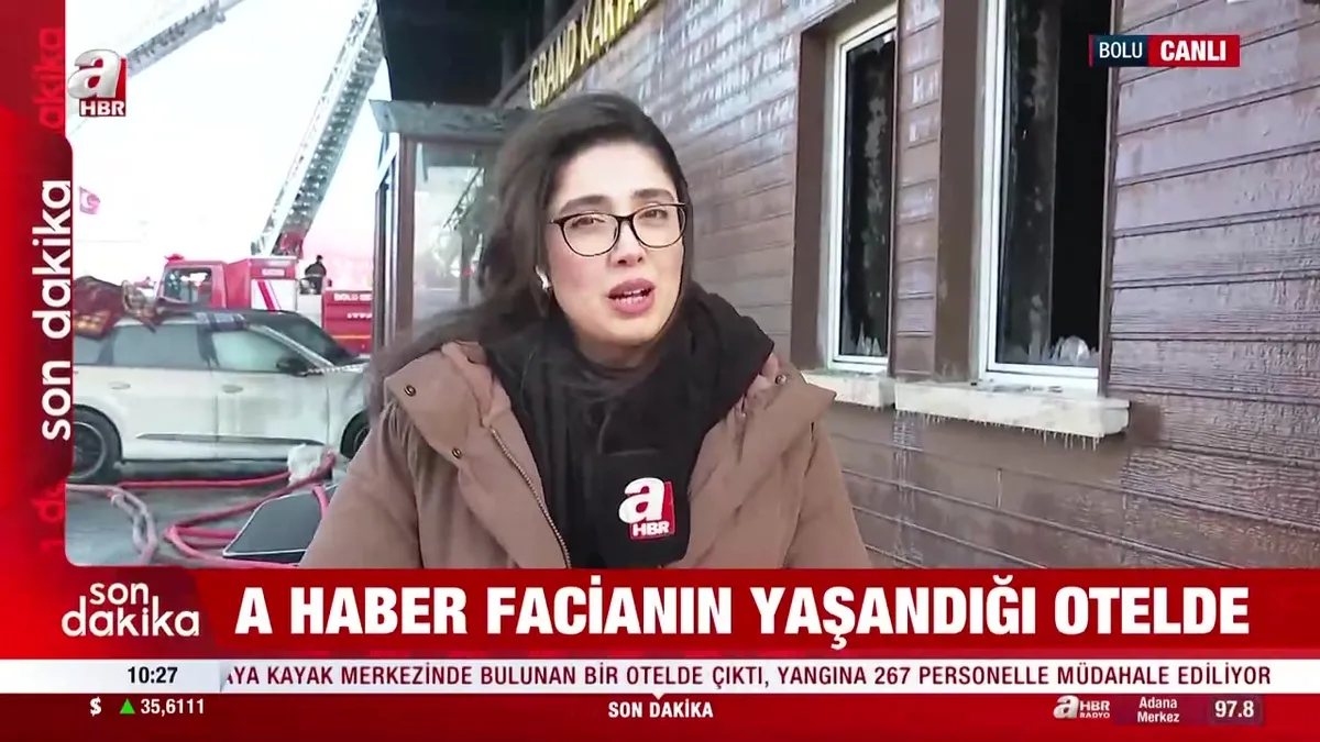 A Haber ekipleri yangının yaşandığı otelde!