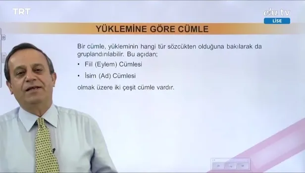 10. Sınıf Türk Dili Ve Edebiyatı Dersi - Konu: Yüklemine Ve Öge Dizilişine Göre Cümleler - (1 Nisan 2020 Çarşamba)