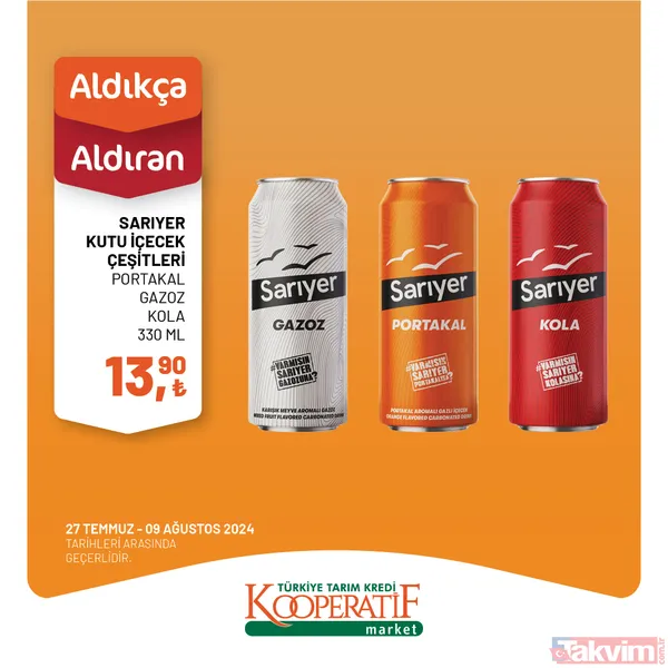 Tarım Kredi Market'te 60 üründe dev indirim! Katalogda yok yok! Taze Kaşar 249 TL, Siyah Zeytin 115 TL, Tuvalet Kağıdı 40'lı 209 TL... - 33