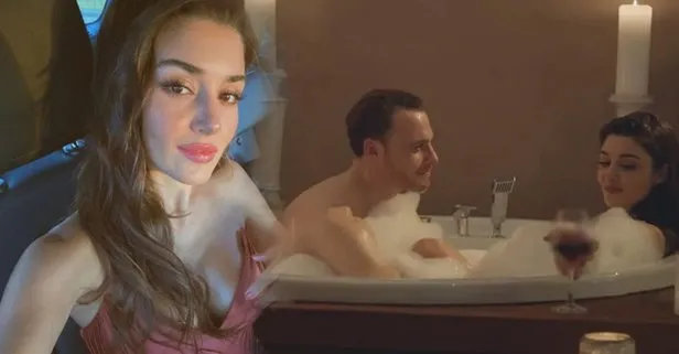 Hande Erçel duştan paylaşım yapmaya alıştı