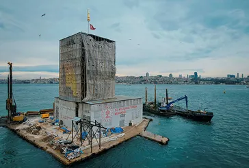 Kız Kulesi restorasyonunda sona yaklaşıldı! Drone ile görüntülendi