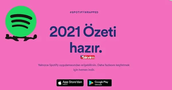 spotify 2021 en cok dinlediklerim nereden bakilir spotify wrapped 2021 ozeti sarkilar listesi ekrani 2021 spotify wrapped nasil bakilir takvim