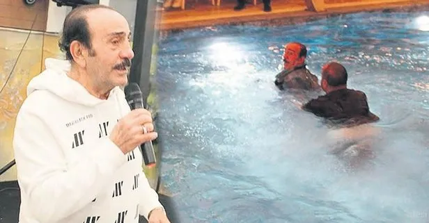 Talihsiz kaza! Mustafa Keser dengesini kaybedip havuza düştü