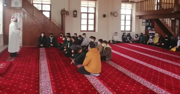 Tekirdağ’da İmam Hatip Lisesi öğrencilerine cami adabı eğitimi verildi