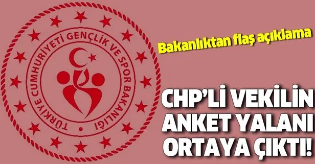 Son dakika: CHP’li Mustafa Adıgüzel’in anket yalanına Gençlik ve Spor Bakanlığı’ndan flaş yanıt!
