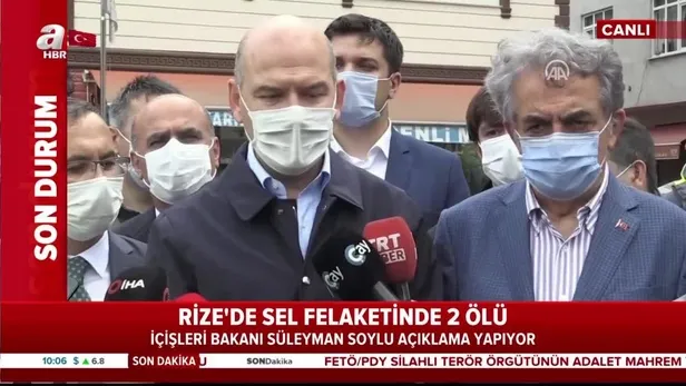Son dakika: Bakan Süleyman Soylu'dan Rize'de sel felaketiyle ilgili önemli açıklamalar-1